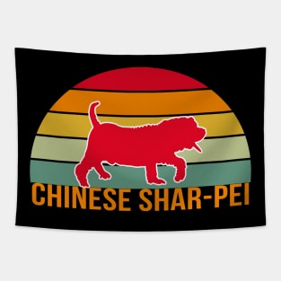 Chinese Shar-Pei Vintage Silhouette Tapestry