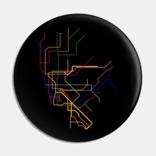 New York Subway Lines Pin