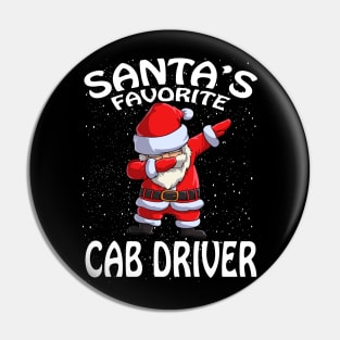 Santas Favorite Cab Driver Christmas Pin