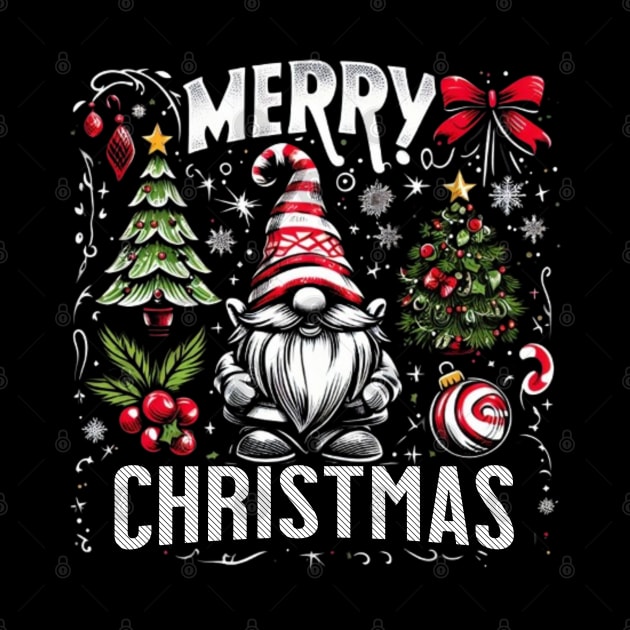 Festive Gnome Christmas T-Shirt by Imaginate