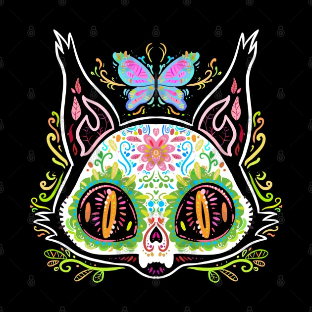 Sugar Skull Cat by Draw For Fun 