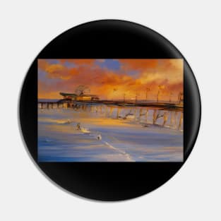 Seaside sunset Pin