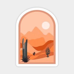 Cactus Desert Landscape Magnet