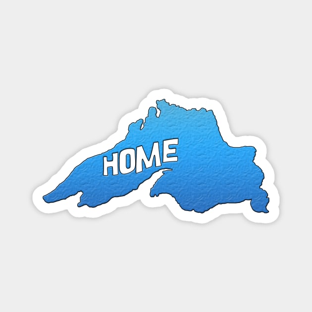 Lake Superior Outline with "Home" Magnet by gorff