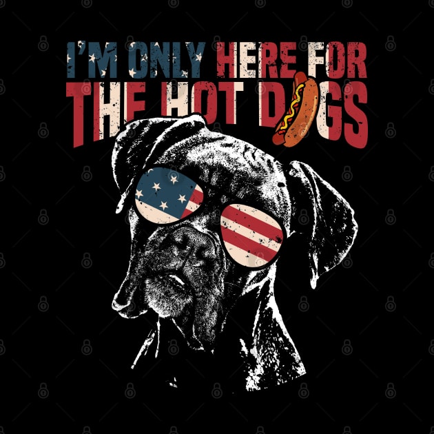 Boxer Dog Shirt Funny 4th of July by Madfido