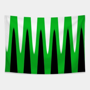 Wave Design Green Tapestry
