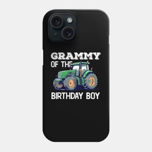 Grammy Of The Birthday Boy Trucks Tractors Farm Bday Kids Phone Case