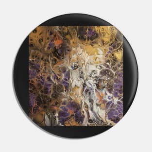 Abstract in Gold and Purple Pin