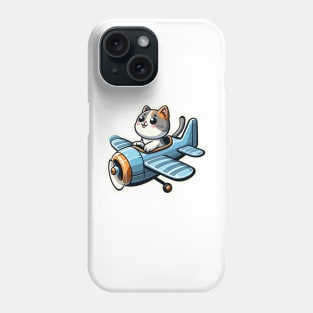 kitty on an airplane Phone Case