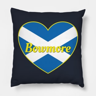 Bowmore Scotland UK Scotland Flag Heart Pillow