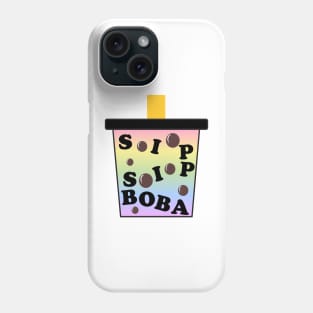 Sip Sip Boba Rainbow Tea Phone Case