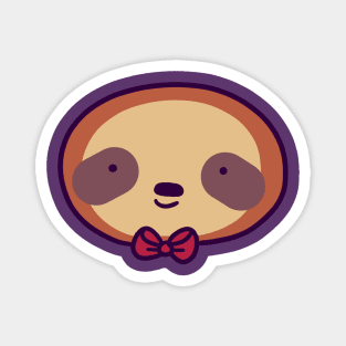 Cute Bowtie Sloth Face Magnet