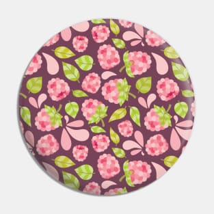 Raspberry Boom Seamless Surface Pattern Design Pin