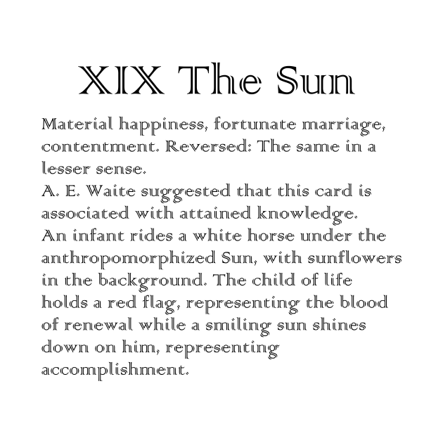 The Sun Tarot Arcana meaning by Demonic cute cat