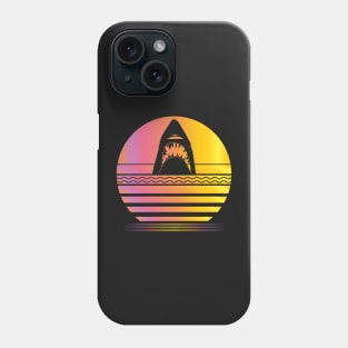 Underwater Great White Shark Synthwave - Board Game Inspired Graphic - Tabletop Gaming  - BGG Phone Case