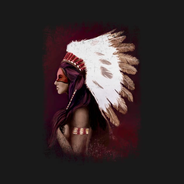 Retro Female Native American by Nightfrost