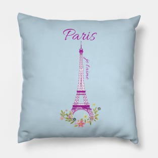 Paris je t'aime Eiffel Tower - French Pillow