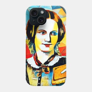 Charlotte Bronte Abstract Portrait | Charlotte Brontë Abstract Artwork 15 Phone Case