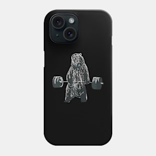 Lifting Motivation Gym Strong Grizzly Bear Phone Case