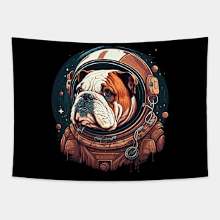 Bulldog Astronaut Tapestry