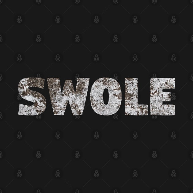 Swole Grunge Text - Gym Workout Design by TheDesignStore