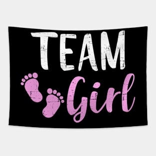 Gender reveal team girl matching family baby party supplies Tapestry