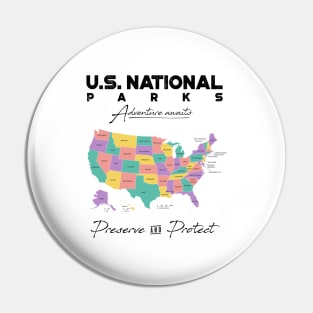 'Hiking US National Parks' Awesome Mountain Gift Pin