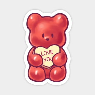 Candy Heart Gummy Bear Magnet