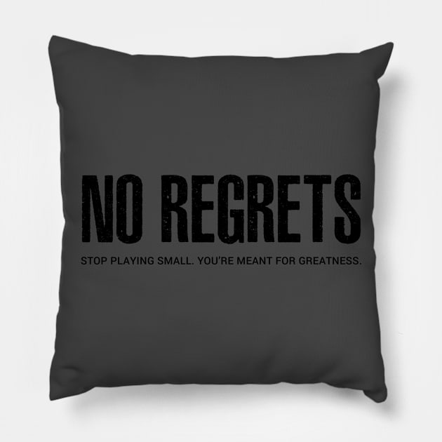 NO REGRETS Pillow by alblais