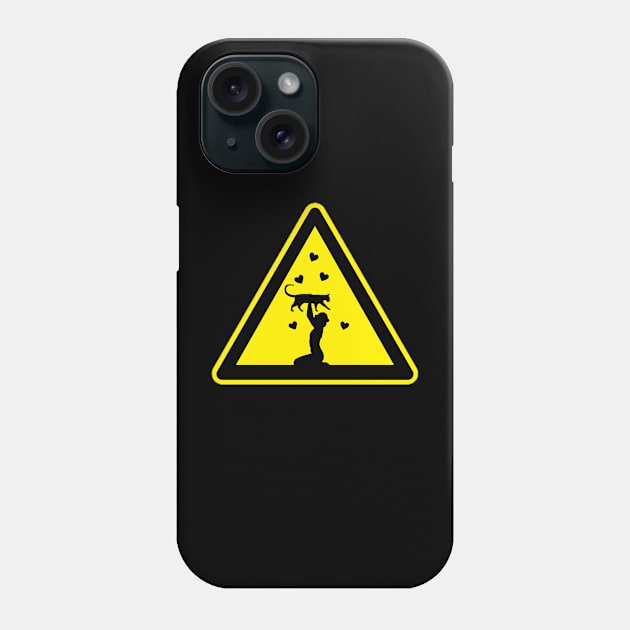 Caution She Is Cat Lover Phone Case by LAMCREART