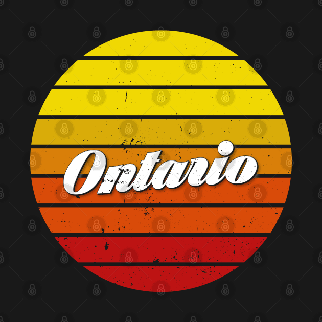 Vintage Ontario City California Retro Sunset Gifts by kalponik