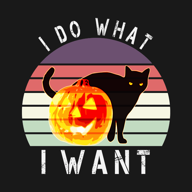 I Do What I Want Halloween Cat by Cool and Awesome