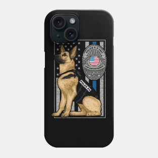 Police K-9 Unit German Shepherd Dog Thin Blue Line Phone Case