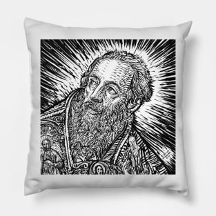 SAINT AUGUSTINE of HIPPO - ink portrait Pillow