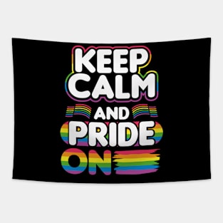 Keep Calm and Pride On LGBT Tapestry