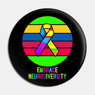 Embrace Neurodiversity Awareness Pin