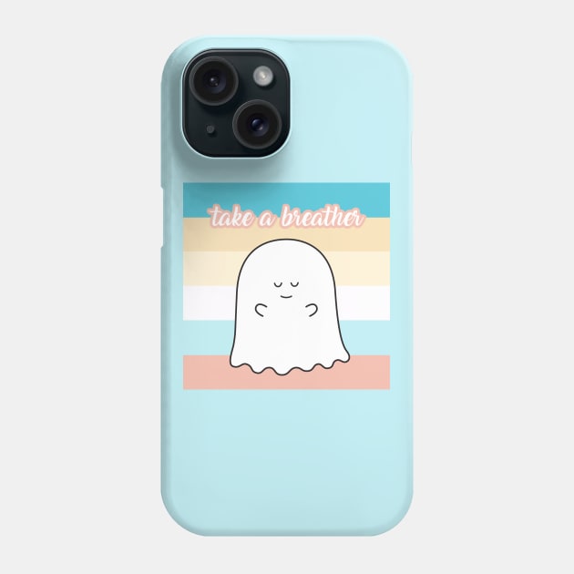 Gordie the Ghost (take a breather) | by queenie's cards Phone Case by queenie's cards