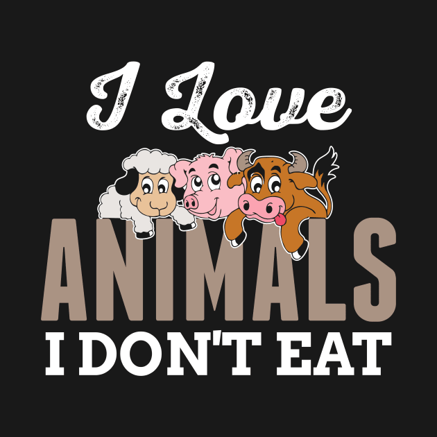 Cool Animal Friends Vegan Vegetarian gift by idanavidan