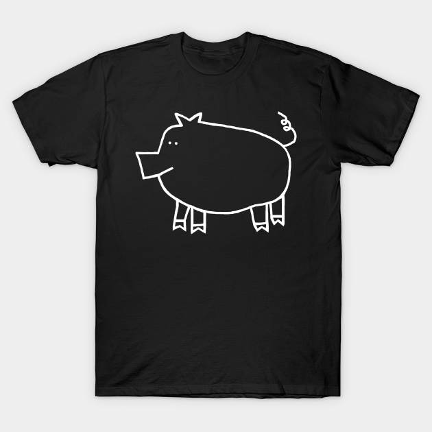 Minimal Ghost Pig - Pig - T-Shirt | TeePublic