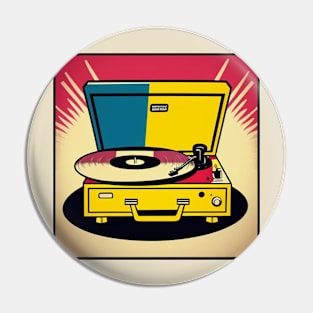 Vintage Music Record Player Pin