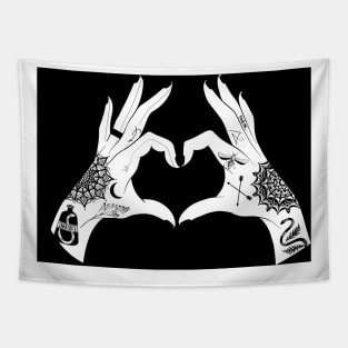 Tattoo Love Tapestry