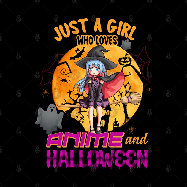 Just A Girl Who Loves Anime And Halloween Witch Pumpkin by dounjdesigner