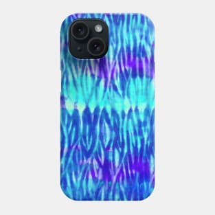 Bright Blue and Acqua Shibori Phone Case