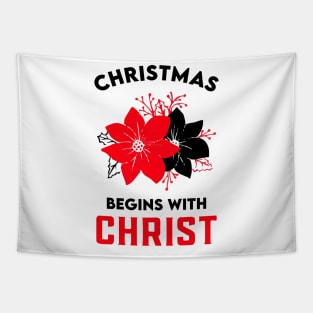 christmas begins with christ Tapestry