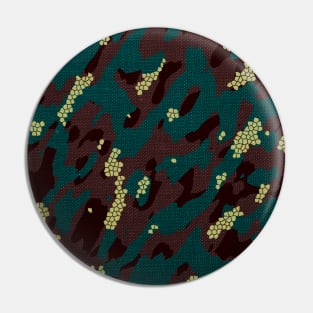 Camouflage - Brown Teal Pin