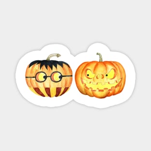 Halloween pumpkins faces Magnet