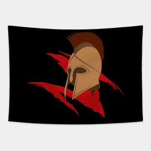 Classical Greek Military History - Ancient Spartan Helmet Tapestry