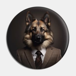 Belgian Tervuren Dog in Suit Pin