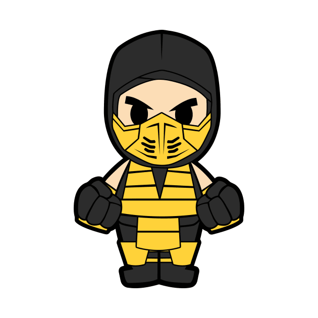 Scorpion Mortal Kombat Chibi by untitleddada