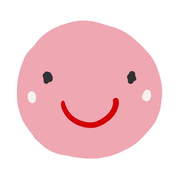 pink smiley by sallyatejack